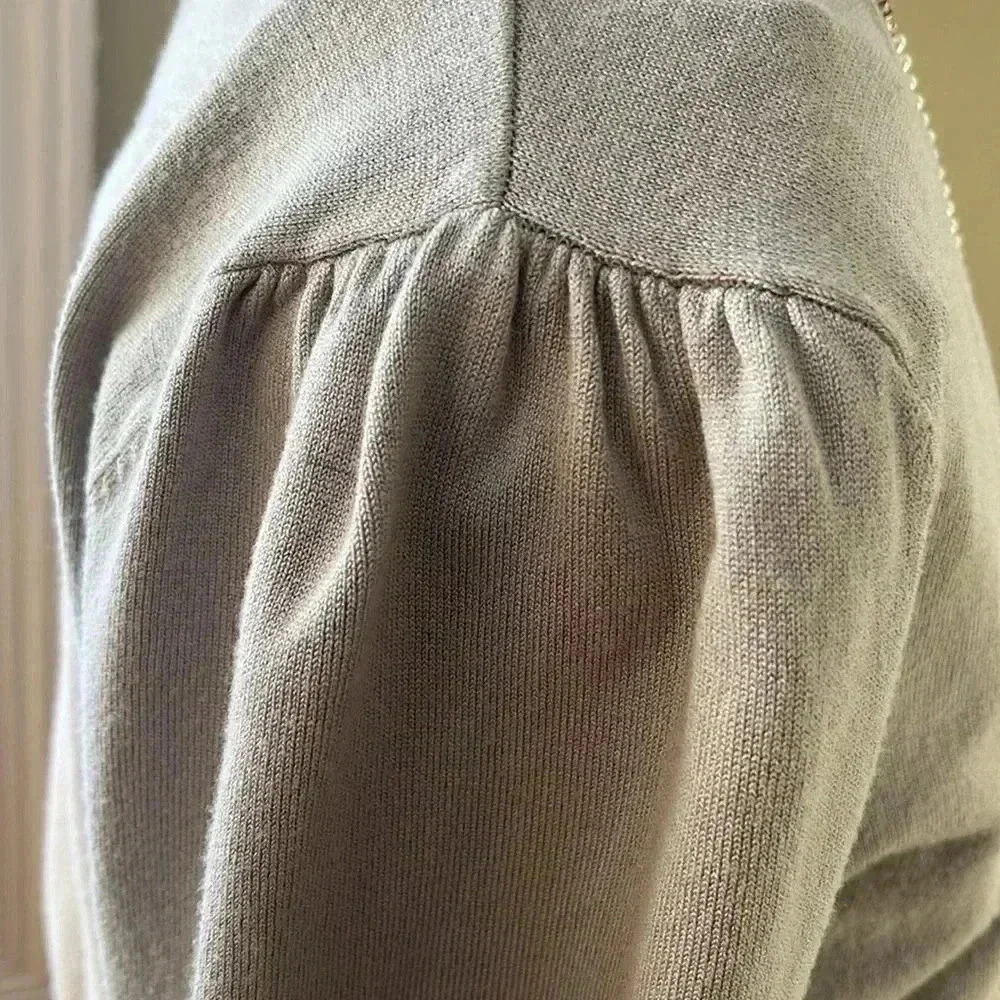 [M]Part Two Chianna Short Cardigan With Tie Closure and Ruched  Shoulders - Picture 10 of 15